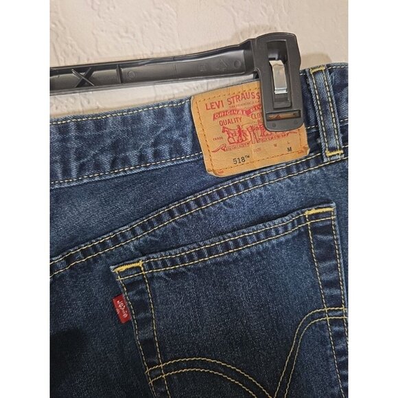 Levis 518 Size 15 Jr BLUE Superlow Bootcut FLARE Denim - Picture 2 of 5